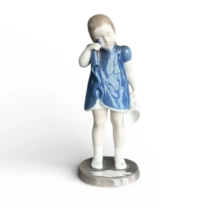 Bing & Grondahl - Crying Girl Over Spilt Milk Porcelain Figurine