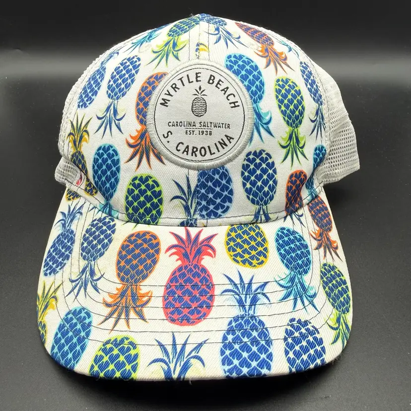 Myrtle Beach Hat Cap Trucker South Carolina SC Pineapples Adjustable Snapback