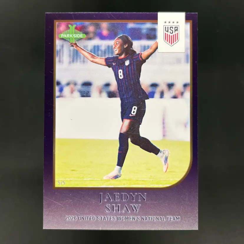 Jaedyn Shaw 2026 Parkside USWNT Team Set Blue /5 Soccer Card