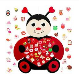 Love Bug DIY Felt Set for Kids,Felt Board for Daycare / School Class Wall Decor, 30 Patches