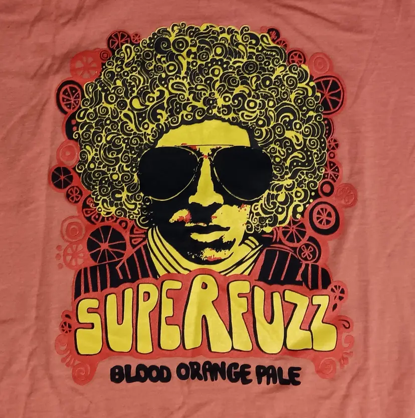 Superfuzz Blood Orange Pale Beer t-shirt NEW nwot Elysian Brewery Seattle