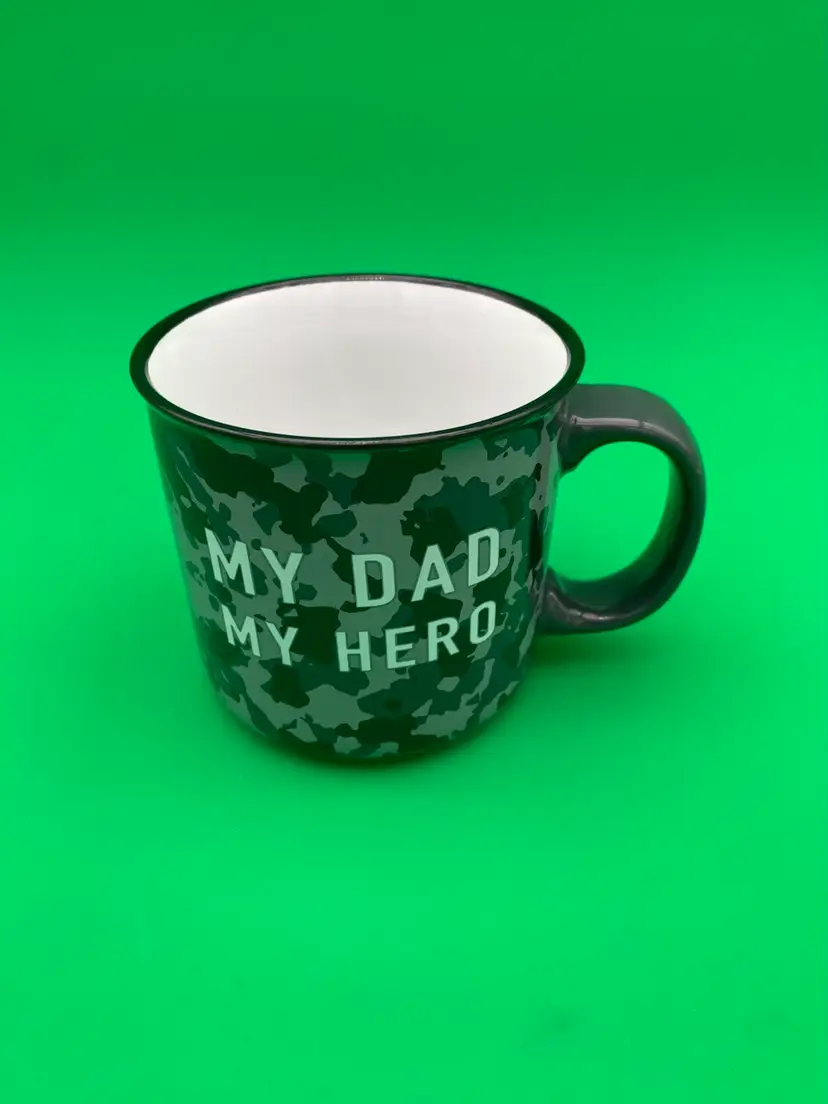 Eccolo Gray Camouflage My Dad My Hero Coffee Mug