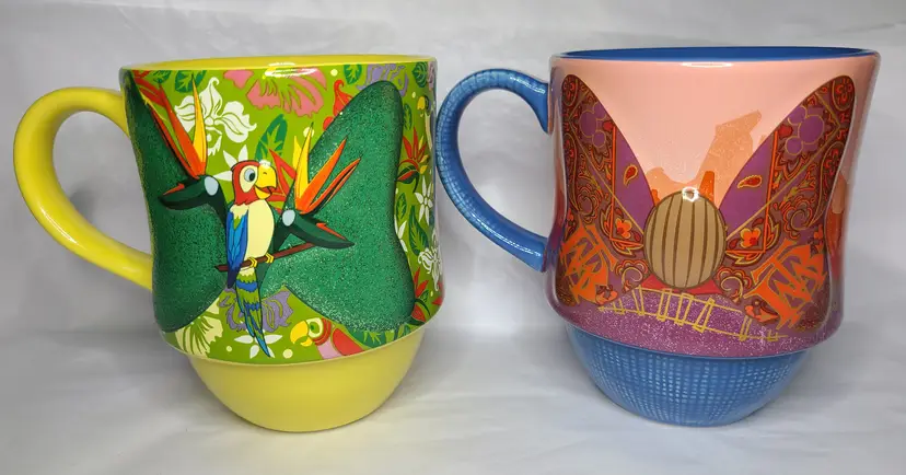 Set of (2) Disney Minnie Mouse The Main Attraction Series Ltd Edition Coffee Mugs