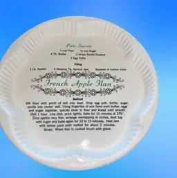 Vintage California Pottery French Apple Flan Pie Plate