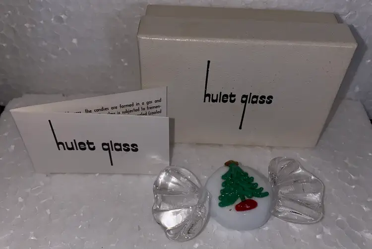 Ultra Rare Vintage Hulet Lampwork Glass Candy 2.5"