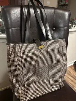 Lauren Ralph Lauren Houndstooth Tote Purse