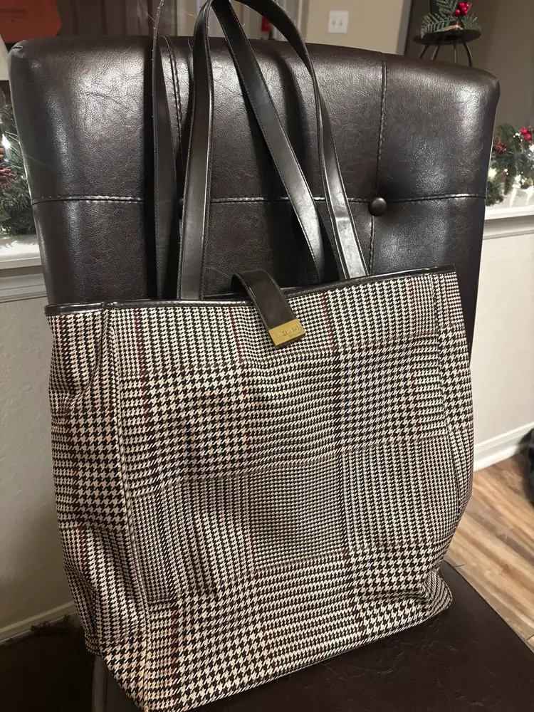 Lauren Ralph Lauren Houndstooth Tote Purse