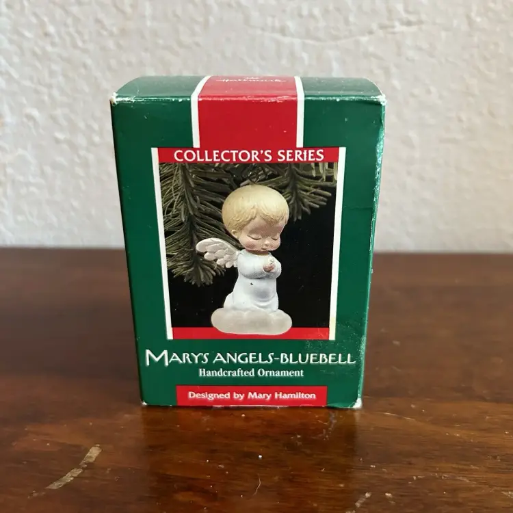 Vintage 1989 Hallmark MARYS ANGELS 2nd in Series BLUEBELL Ornament w/ Box