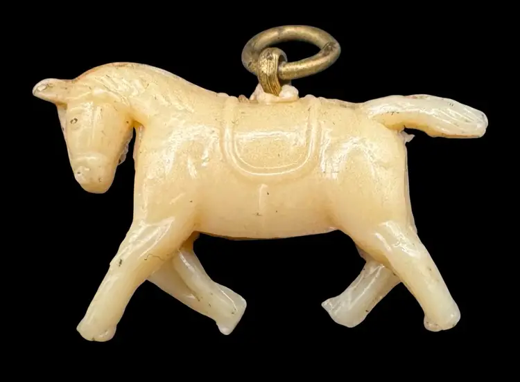 Vintage Celluloid Plastic Horse Cracker Jacks Charm Toy Prize Miniature .5”