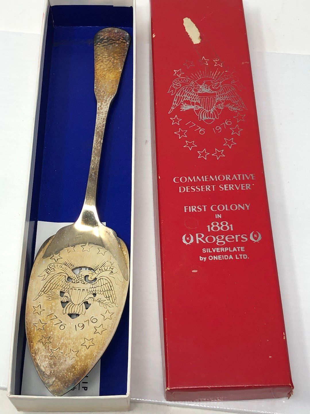 Niknax · Rogers Silver Plate Bicentennial Commemorative Dessert Server