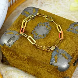 Sterling Silver Vermeil Paperclip Chain Bracelet 7.5”