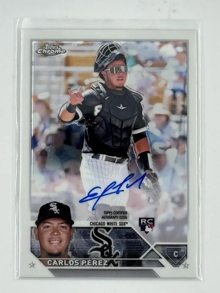 Carlos Perez 2023 Topps Chrome Rookie Auto Chicago White Sox