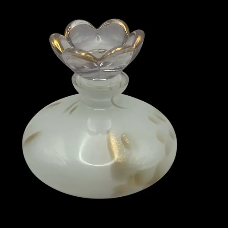 Vintage Isle Of Wight Studio Glass Perfume Bottle, 4” Tall And 4” Wide