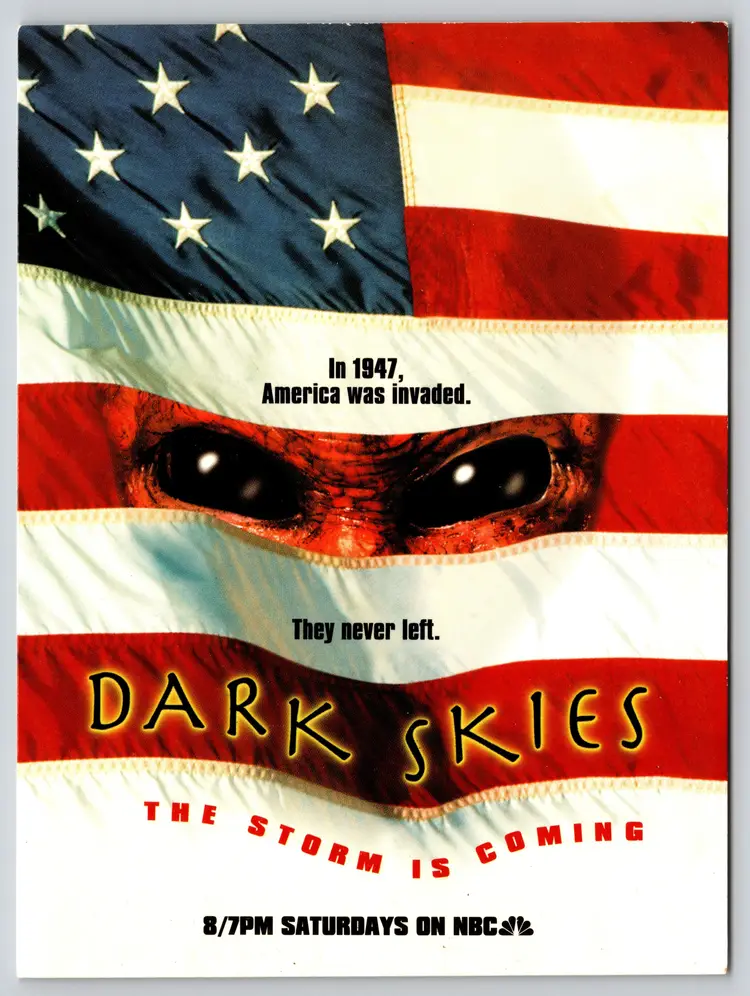 Postcard Dark Skies Television Show Advertising Alien Science Fiction America -  9427