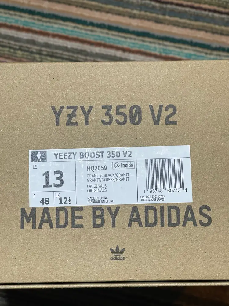 Yeezy Granite Core Black V2 Size 13 Brand New