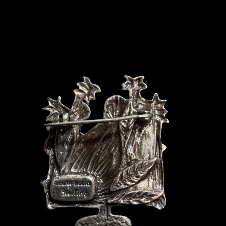 Hogan Bolas Bird Partridge In A Pear Tree Brooch