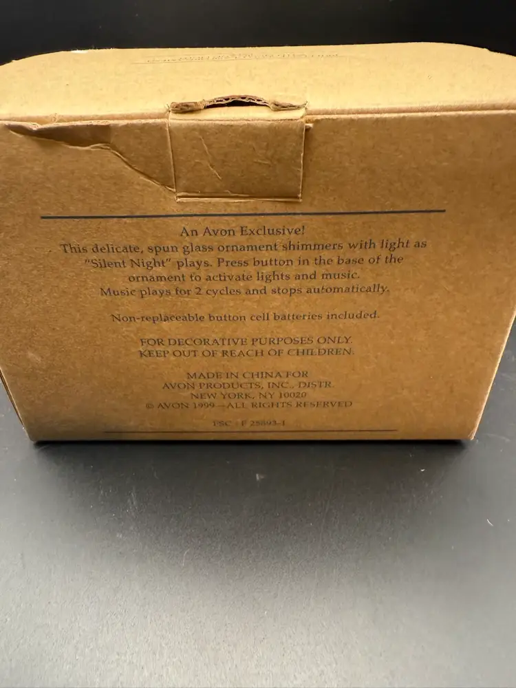 Avon Brilliant Spun Glass Christmas Tree Ornament - 1997