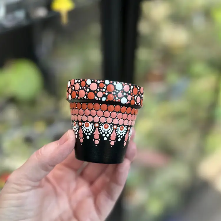 Custom mandala pot choose size and color palette!