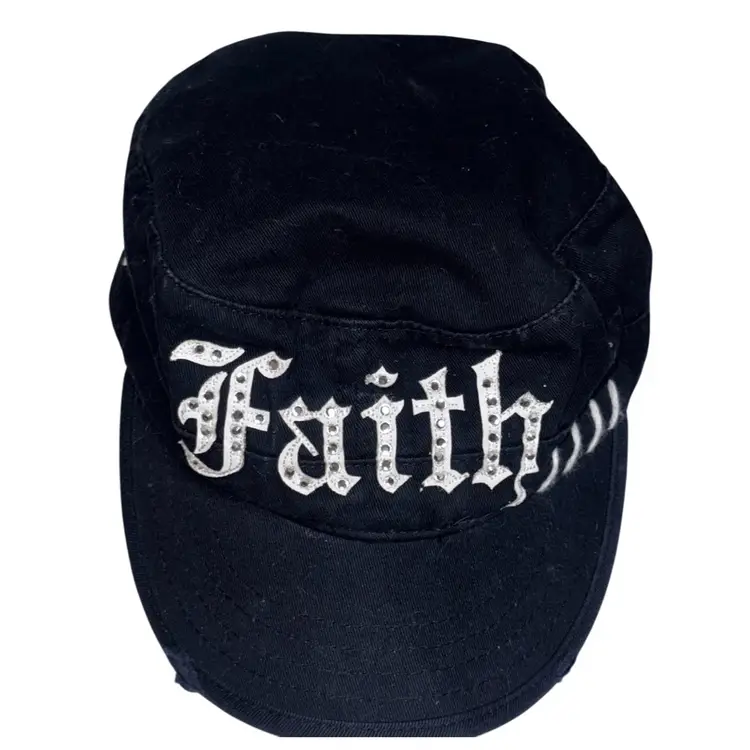Y2K Bling FAITH Canvas Cap Hat