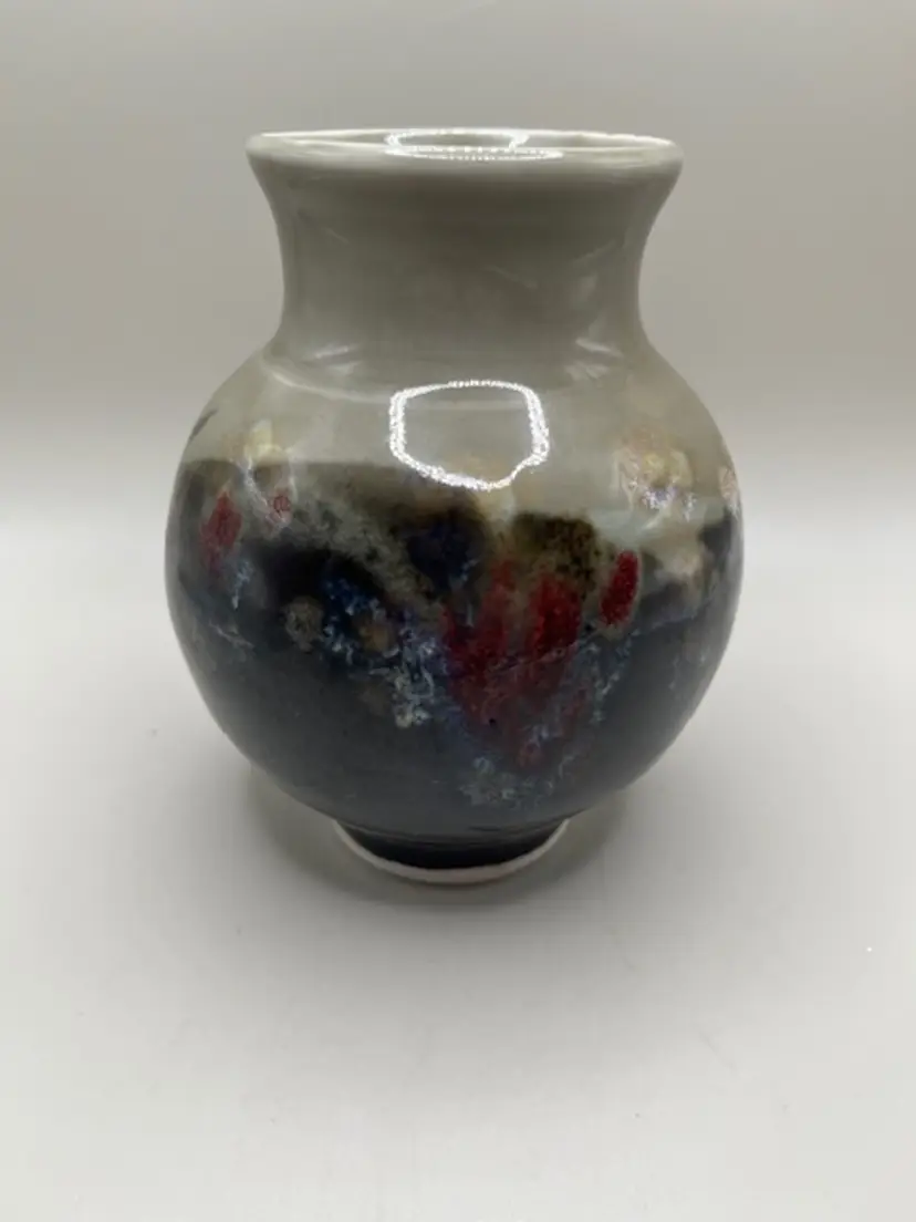 Artisan Pottery Vase ~ Signed