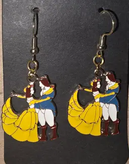 Beauty and the beast earrings new