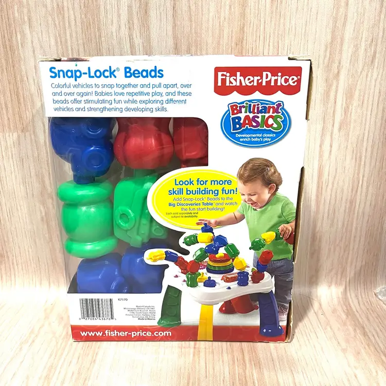 Fisher Price Brilliant Basics Snap Lock Beads 2006. New- Open Box.