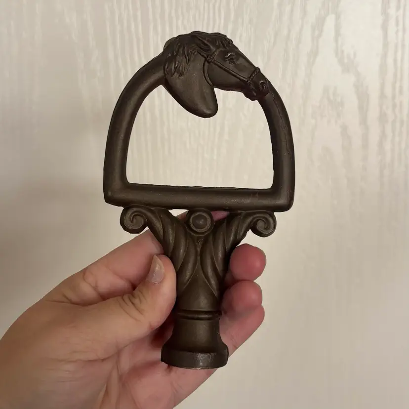 🐇Vintage Cast Bronze Horse Finial Figurine