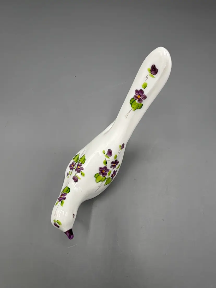 Fenton hand painted glass bird