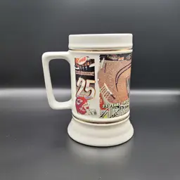 Vintage Kansas City Chiefs Commemorative "Silver Anniversary" Arrowhead Stadium Beer Stein