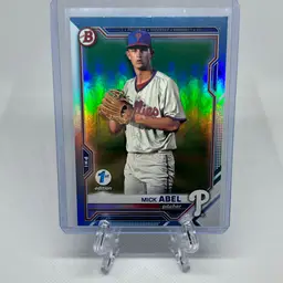 2021 Bowman Mick Abel   Philadelphia Phillies Sky Blue Foil