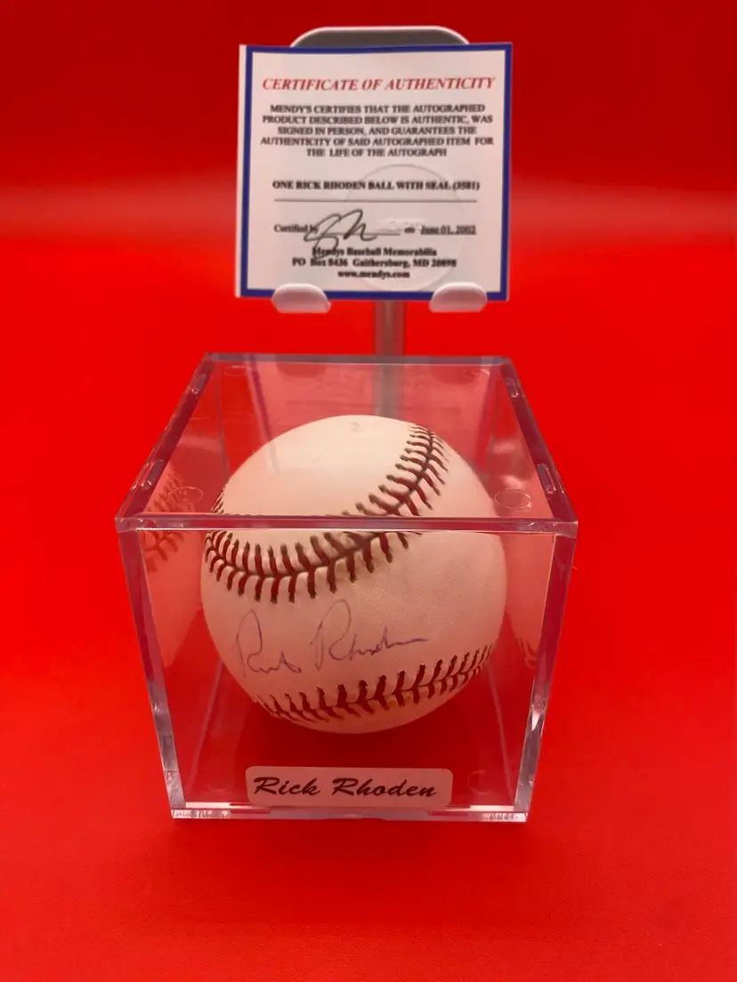 Rick Rhoden Autographed Rawlings Official Major League Baseball w/ COA & Case