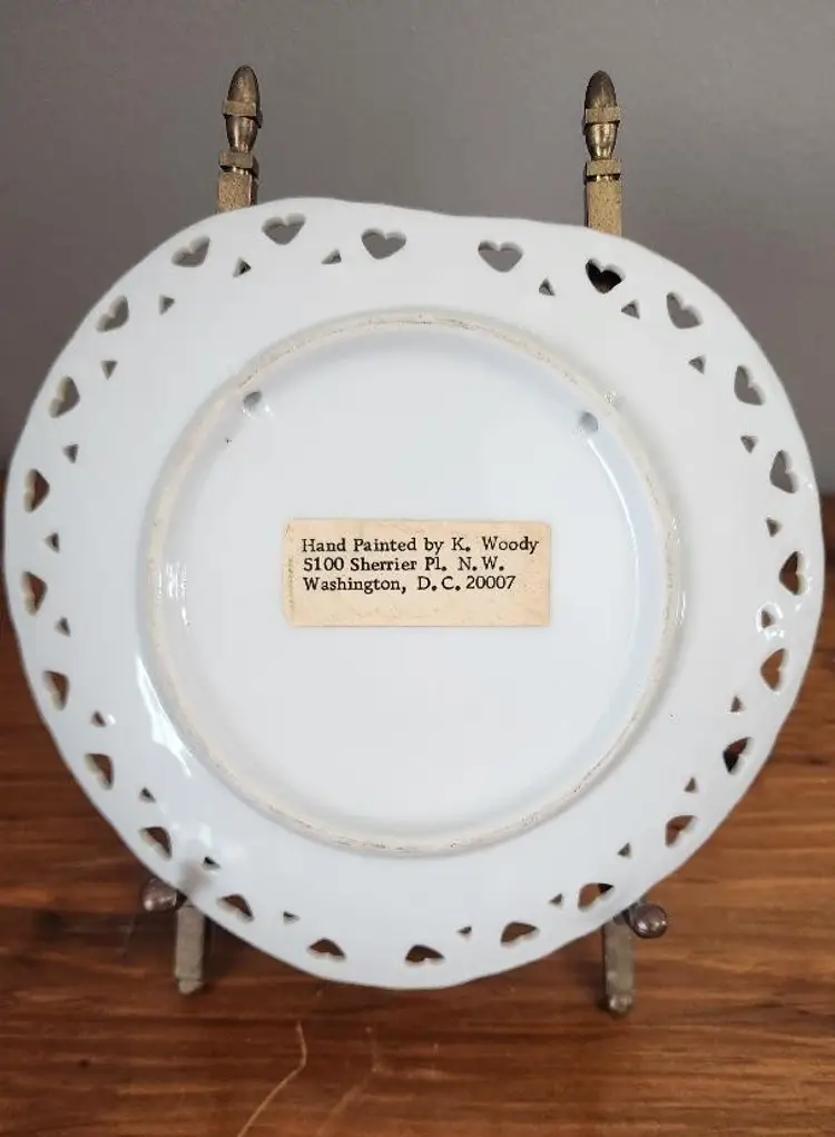 Hand Painted Heart Shaped Plate