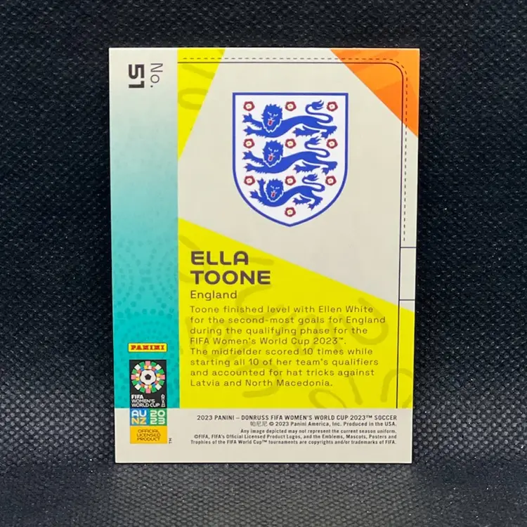 Ella Toone 2023 Donruss Women’s World Cup Red /299 Soccer Card