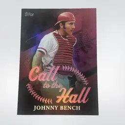 Johnny Bench 2025 Topps Call To The Hall Pink Foil