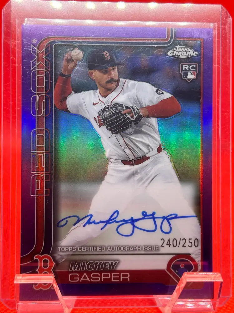 Mickey Gasper - 2025 Topps Chrome Purple Parallel Rookie Autograph /250 (RC) Boston Red Sox