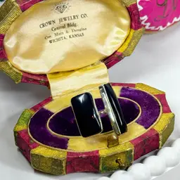 Sterling Silver Bypass Onyx Ring