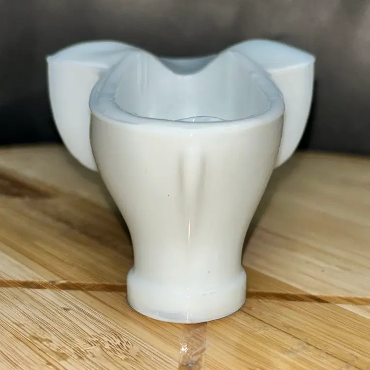 Vintage Milk Glass Elephant Pipe Holder