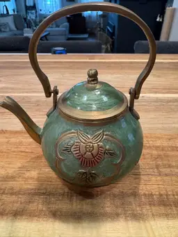 Brass Enamel Teapot