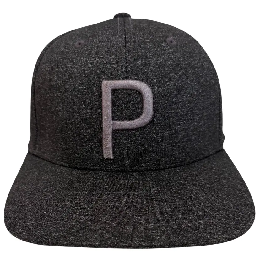 Puma Golf Tour Exclusive Charcoal Gray Flat Brim  Unisex Golf Snapback