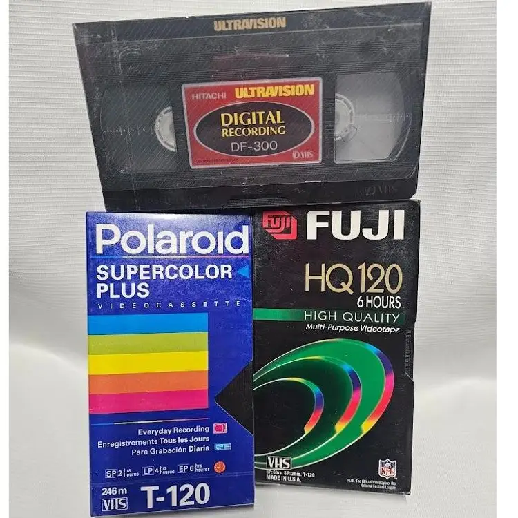 Lot of 3 FATORY SEALED VHS T-120 Standard Grade Video Cassette Tapes