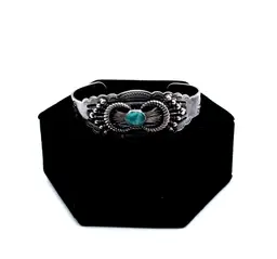 Sterling Silver Turquoise Fred Harvey ERA cuff bracelet 24.4g