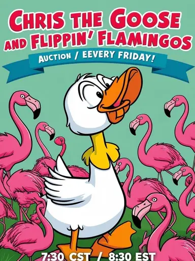 Flippin Flamingos & Chris The Goose Variety Auction 