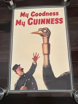 Vintage Guinness “ My Goodness My Guinness” Poster Bar/Man Cave Decor