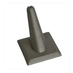 Steel Grey Leatherette Jewelry Ring Display Stand
