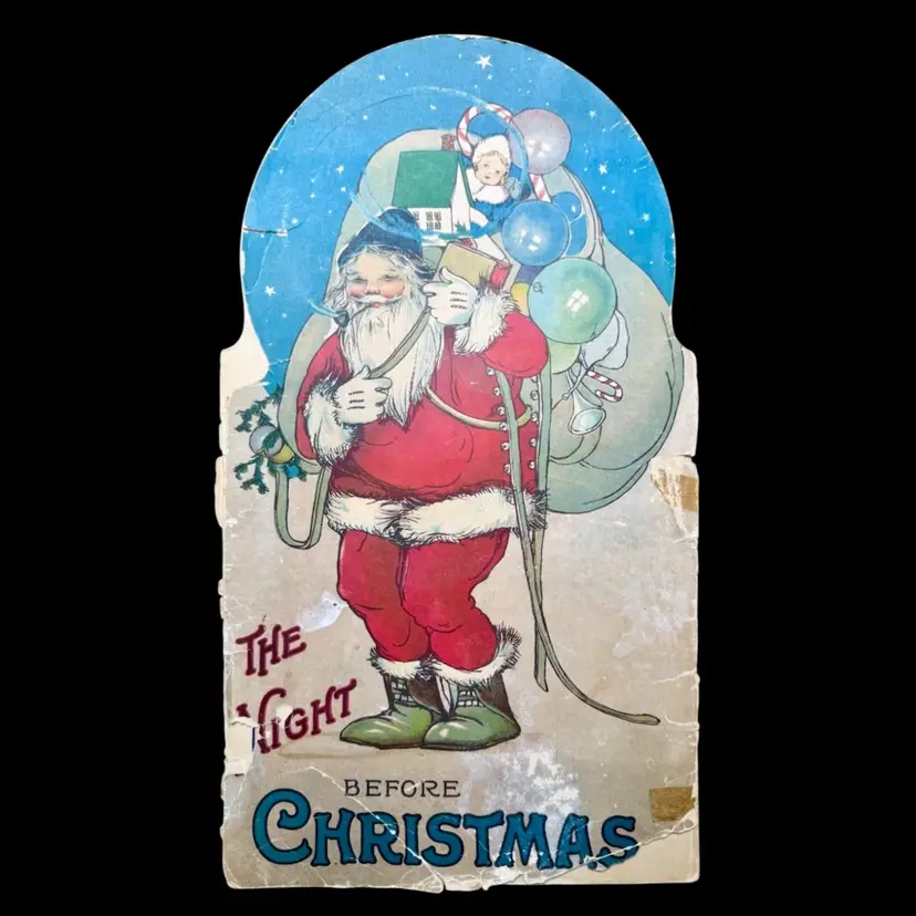 c1900-20 The Night Before Christmas Antique Paperback Book READ - Separated Pages