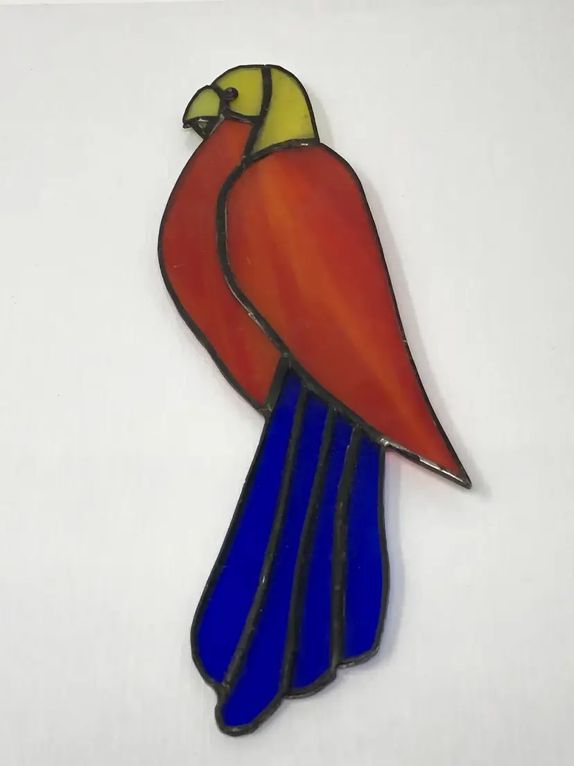 #01 Pretty Parrot Stained Glass Suncatcher