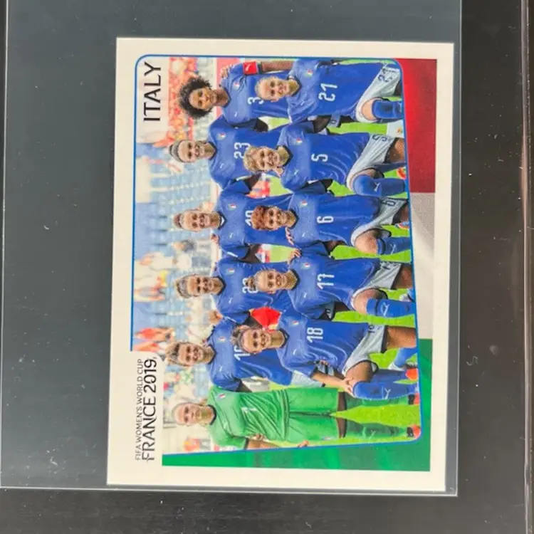 Italy Team Photo 2019 Panini Women’s World Cup Sticker Italy Soccer Card