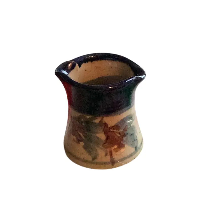 Small Studio Pottery Double Spout Creamer Or Jug Signed