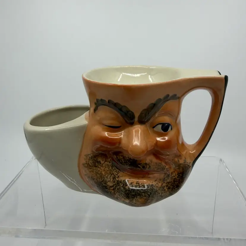 Vintage Antique Character Shaving/scuttle Mug “Before & After”