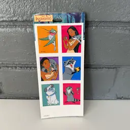 Vintage 1990's Pocahontas Sticker Sheet 2 Sheets
